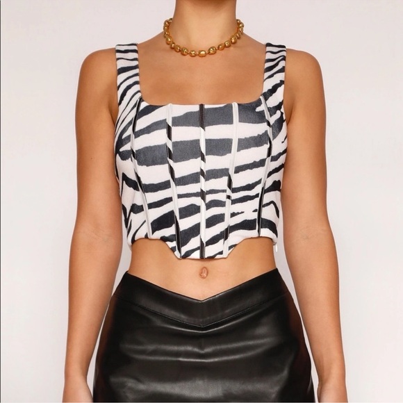 TIGER MIST - ZEBRA CORSET TOP - Picture 2 of 6